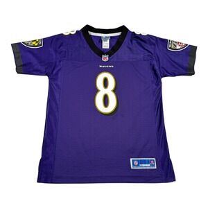 Baltimore Ravens Football Jersey Boys Youth Large Purple NFL Pro Line Jackson 8